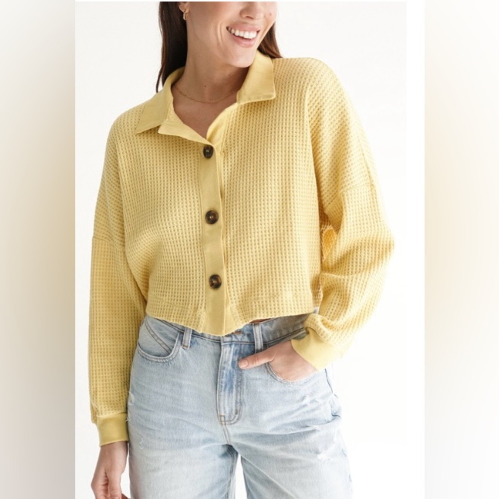 Carly Jean Los Angeles Mustard Addi Top Size Medium CJLA